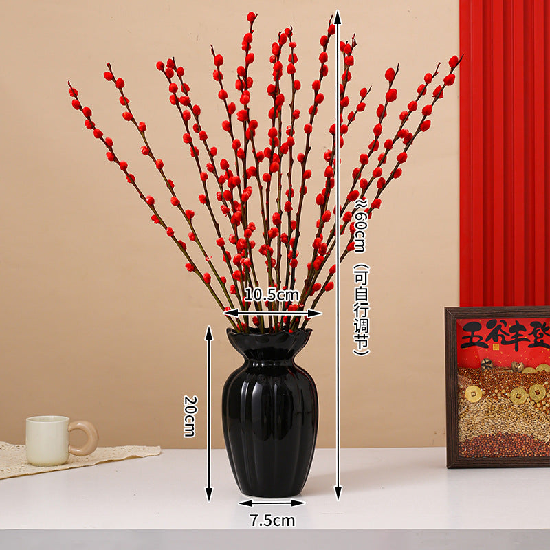 Silberne Weide Dekorative Zweig Vase