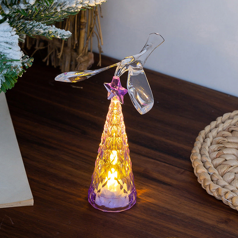 Elegante Glaskerze mit LED Beleuchtung