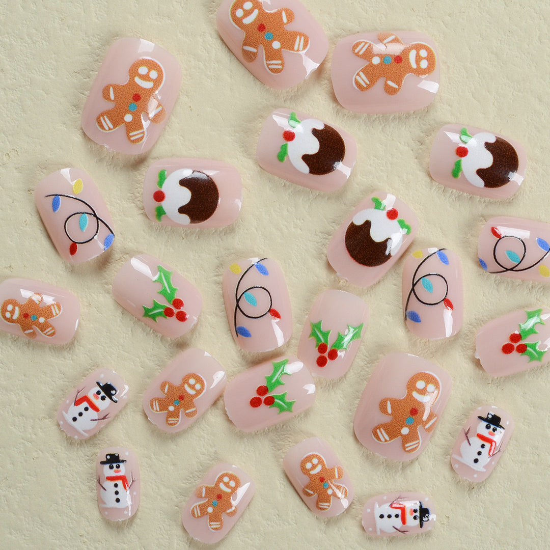 Kunstnagelset mit festlichen weihnachtlichen Motiven Karnz