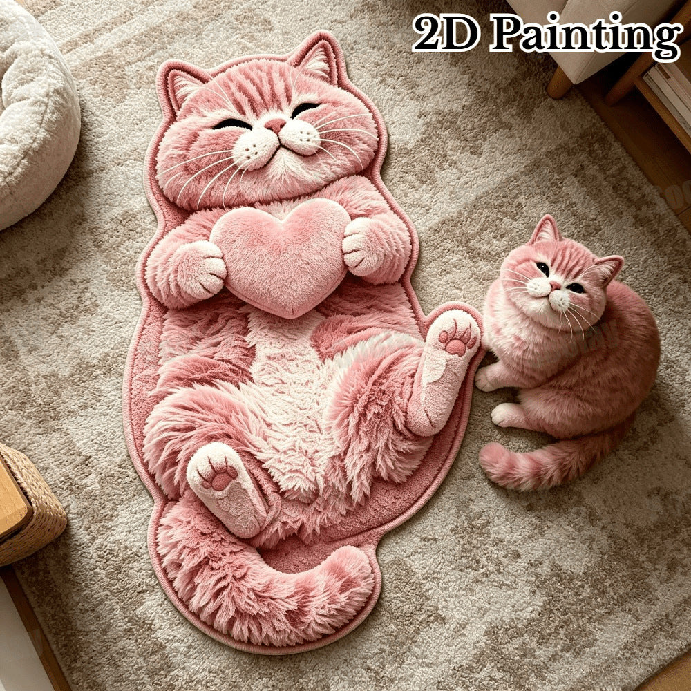 Kat-themed Plüsch-Teppich