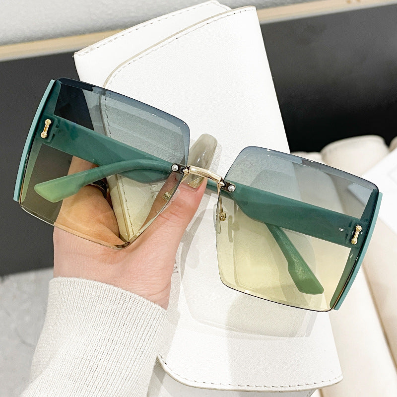 Damen oversized geometrische Sonnenbrille Karnz
