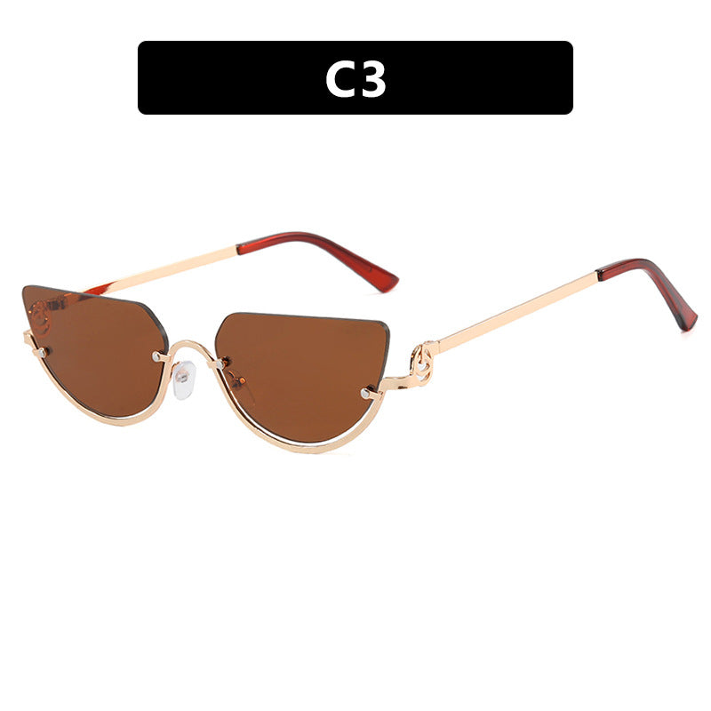Damen Cat-Eye Sonnenbrille mit goldfarbenem Metallrahmen und UV-Schutz Karnz