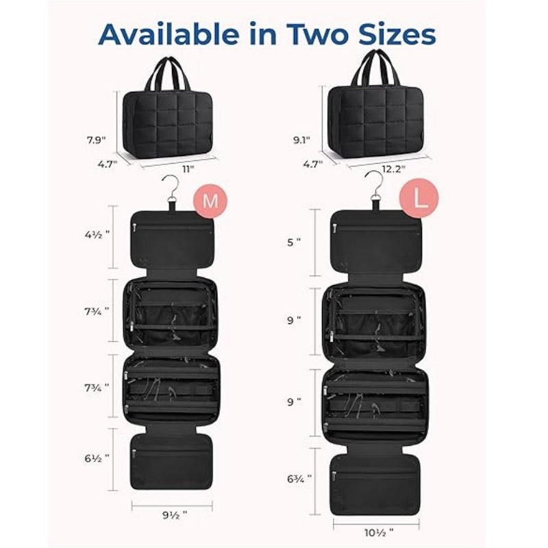 Schmuck-Organizer Tasche mit Abnehmbarem Haken und Transparenter Fächeraufteilung Karnz