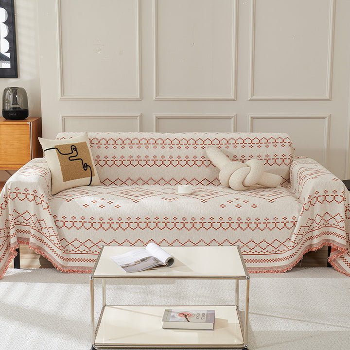 Texturiertes geometrisches Muster Sofa-Wurfdecke