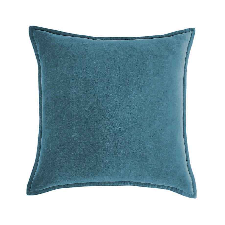 Quadratischer Samt-Zierkissenbezug mit Paspelrand Karnz