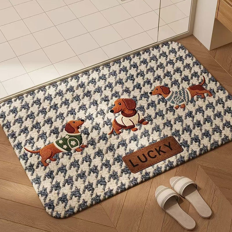 Dachshund-Themen dekorative Bereichsmatte für das Zuhause