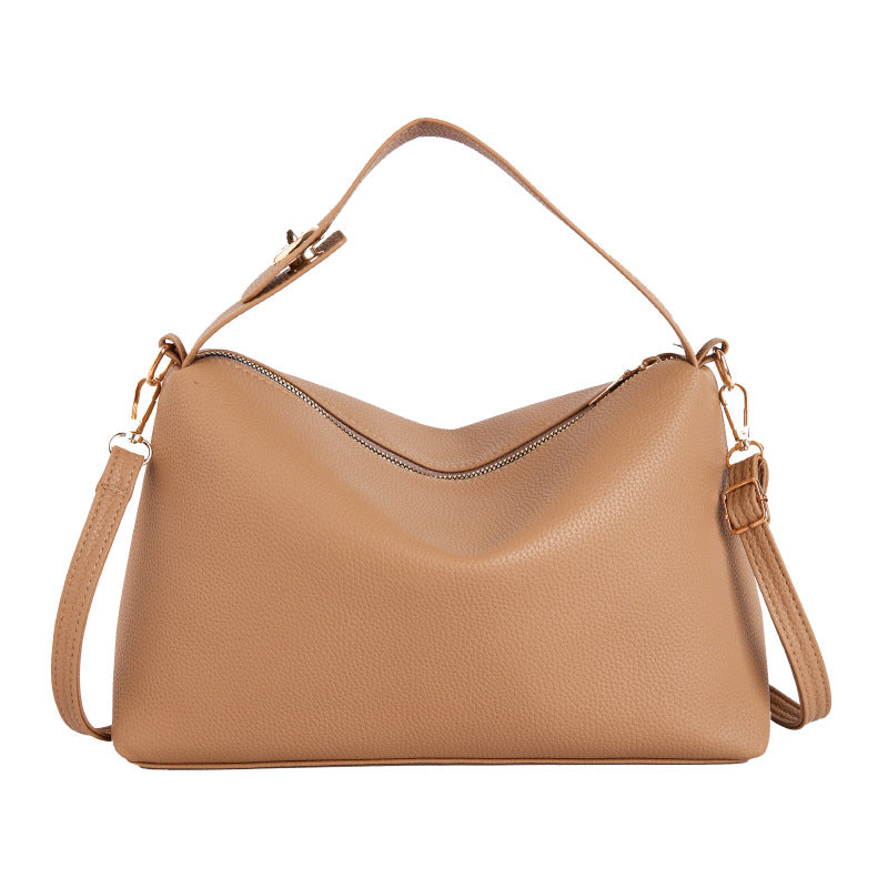 Texturierte Leder Crossbody-Tasche