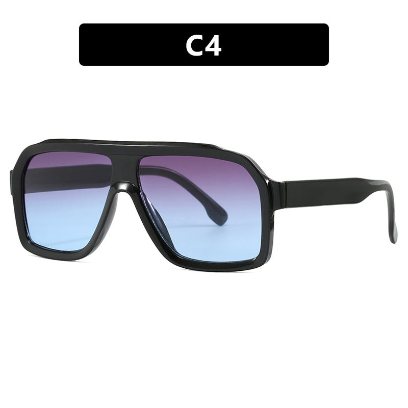 Damen große quadratische Sonnenbrille im modernen Design mit robustem Rahmen Karnz