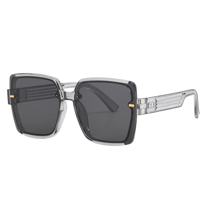 Damen trendige quadratische Sonnenbrille mit UV-Schutz und modischem Gestell Karnz