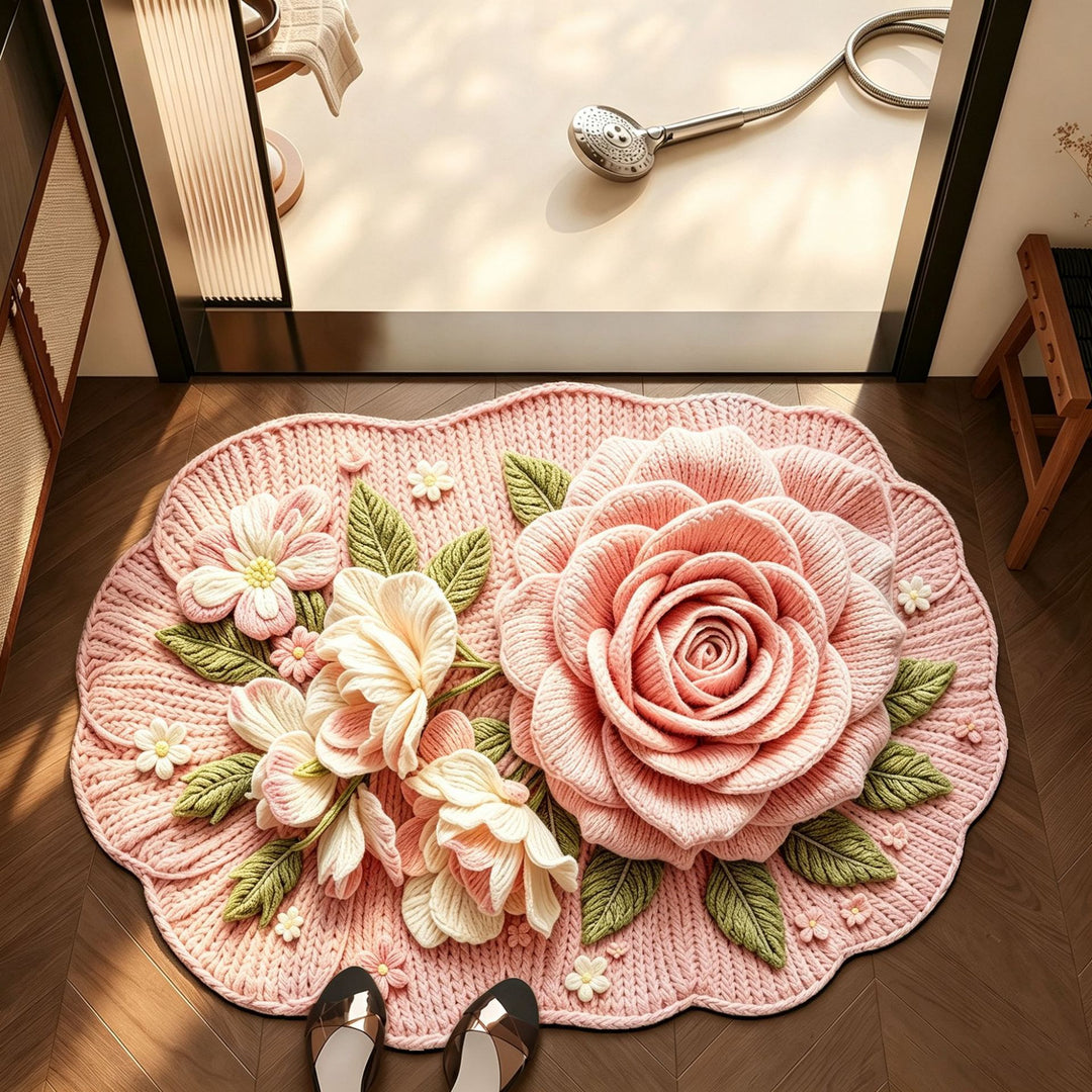 Blumen Design Badezimmermatte Karnz