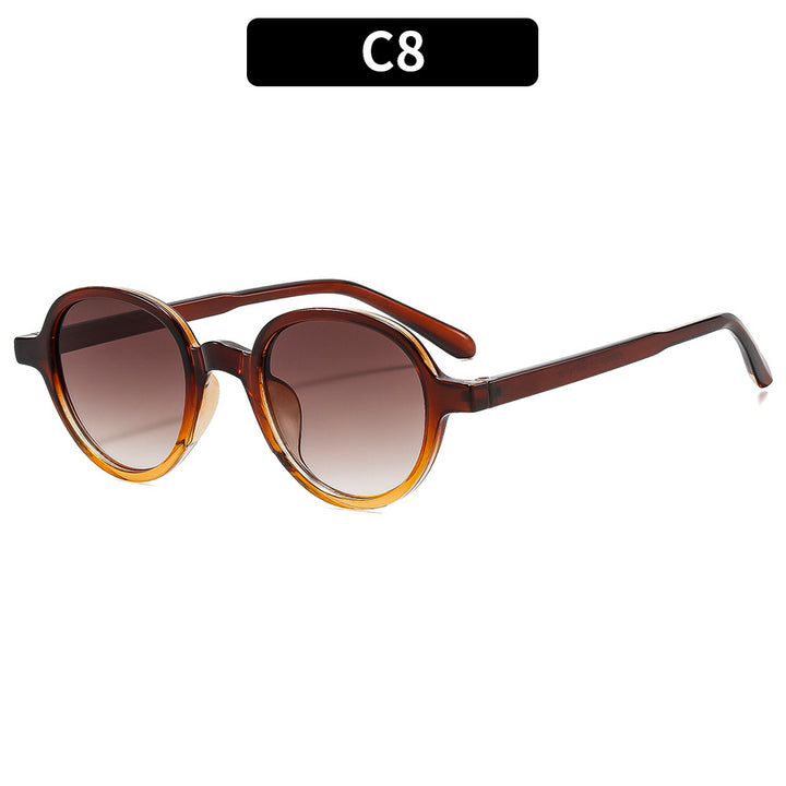 Trendy Übergroße Runde Rahmen Sonnenbrille