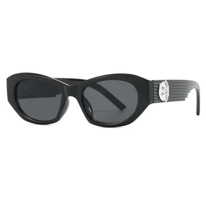 Damen Modische Sonnenbrille im auffälligen Design mit luxuriösen Rahmenelementen Karnz