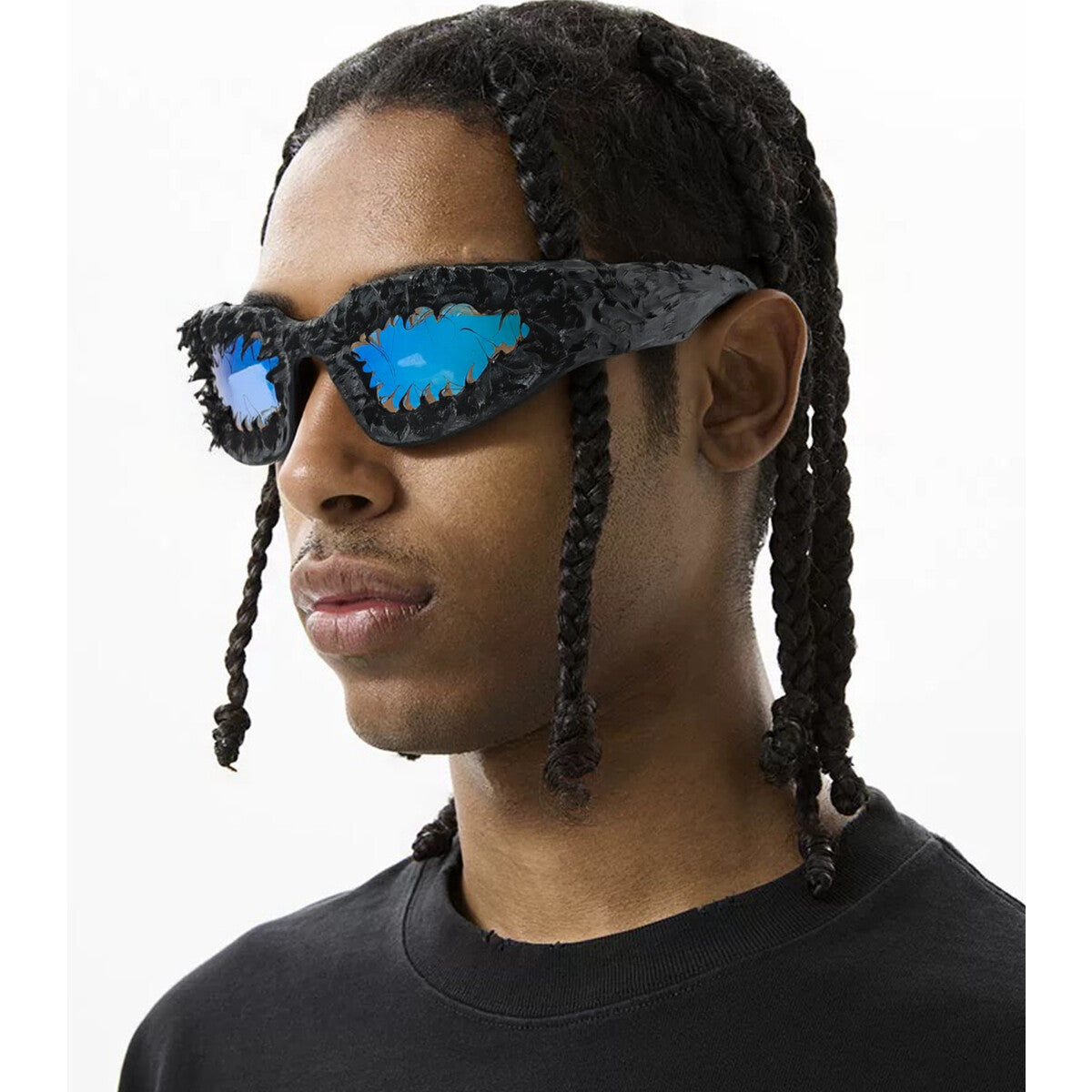 Damen einzigartige Sportsonnenbrille im futuristischen Design Karnz
