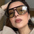 Damen modische Sonnenbrille mit schützendem UV-Filter und stylishen Gläsern Karnz
