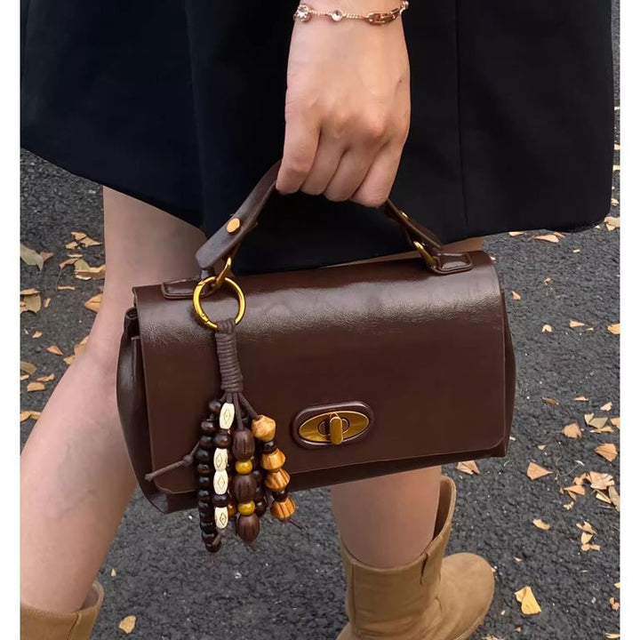 Vintage-inspirierte strukturierte Satchel Karnz