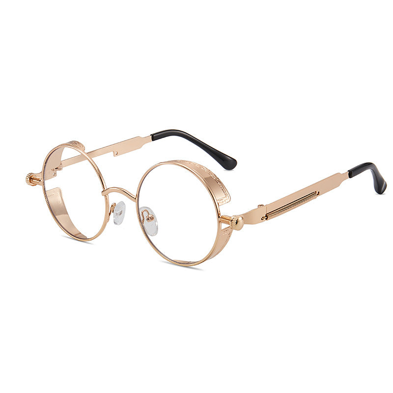 Damen Retro-inspirierte runde Sonnenbrille mit speziellen Gläsern Karnz