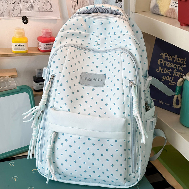 Sternmuster Multi-Taschen Rucksack Karnz