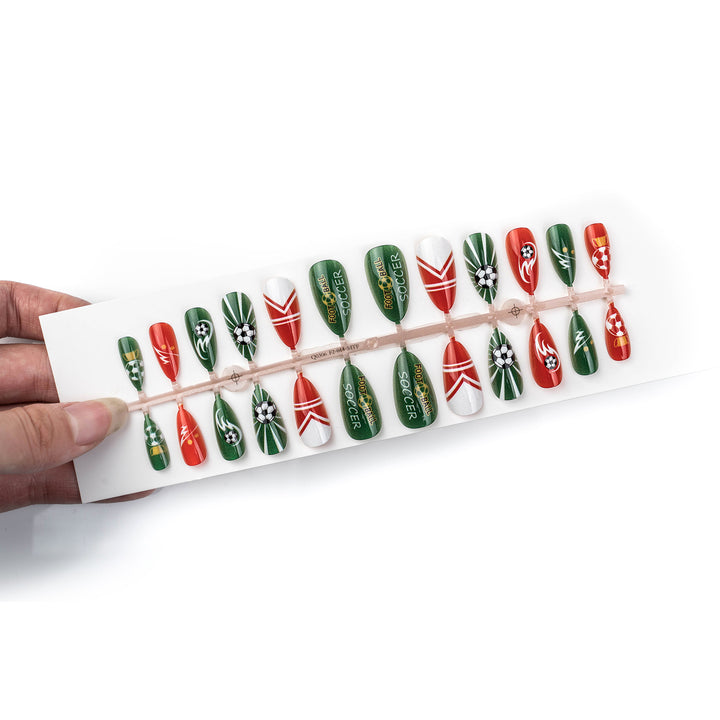 Fußball-Themen Press-On Nagelkunst Set