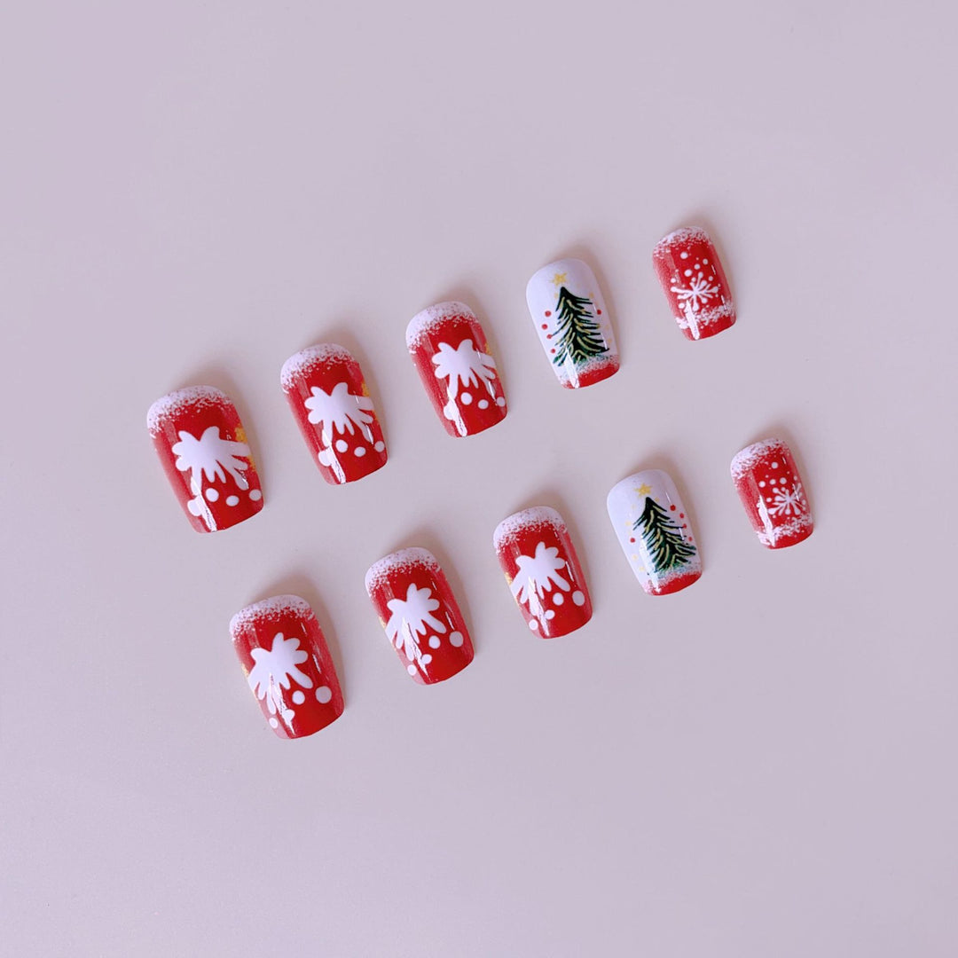 Kunstnagelset mit festlichem Weihnachtsdesign Karnz