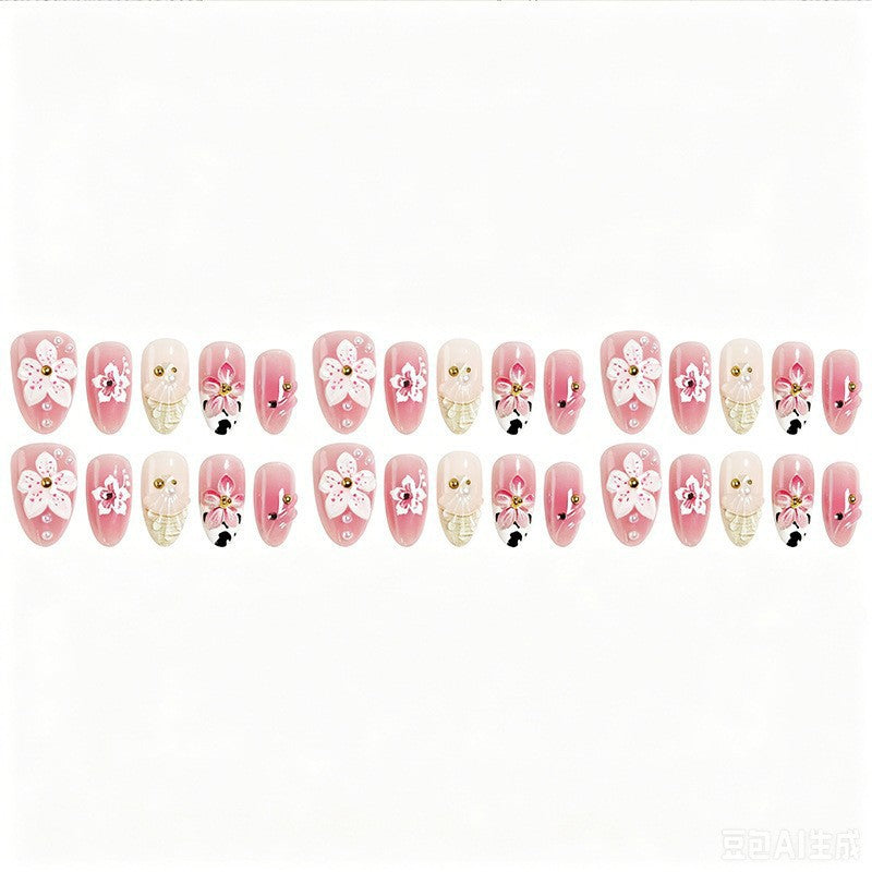 Florales Dekoratives Press-On Nagelset
