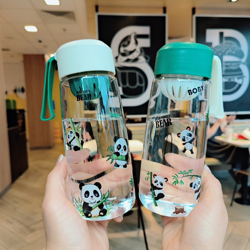 Damen Verspielte Trinkflasche mit fröhlichem Panda-Motiv Karnz