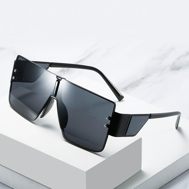 Damen trendige oversized Sonnenbrille mit futuristischem Design Karnz