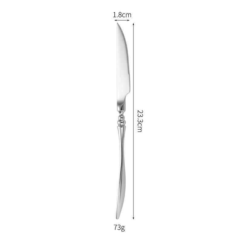 Elegantes Tafelmesser mit Feinem Wellenmuster Karnz