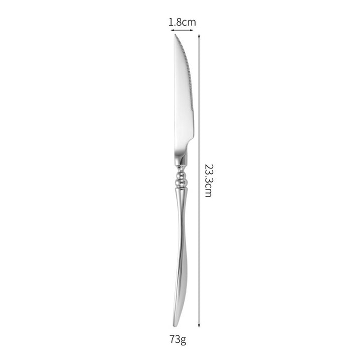 Elegantes Tafelmesser mit Feinem Wellenmuster Karnz