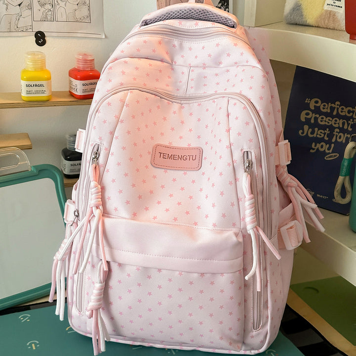 Sternmuster Multi-Taschen Rucksack Karnz