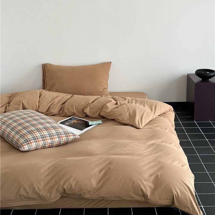 Minimalistisches Makosatin-Bettwäscheset mit extra-weicher Oberfläche und pflegeleichter Webung
