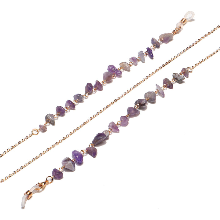 Natürliche Amethyst-Kristall-Brillenketten Karnz
