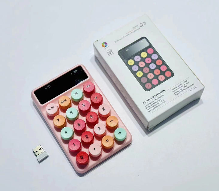 Kabellose Retro Taschenrechner-Tastatur Karnz