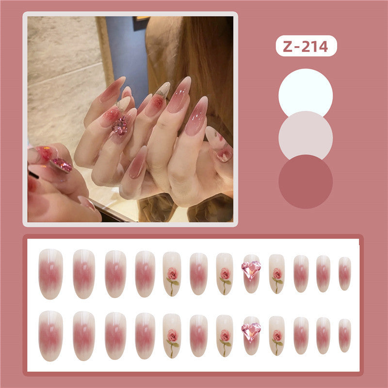 Künstlerisches Floral Press-On Nail Design Set