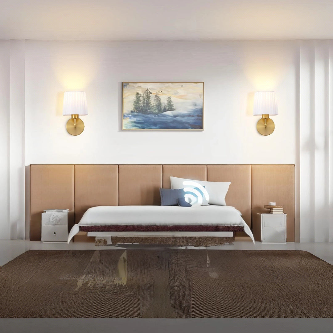Elegante gefaltete Shade Wandleuchte