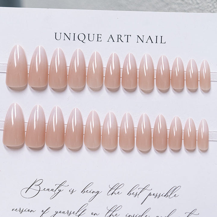 Glänzendes French Tip Press-On Nails Set
