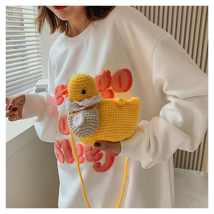 Strick-Ente-Handtasche