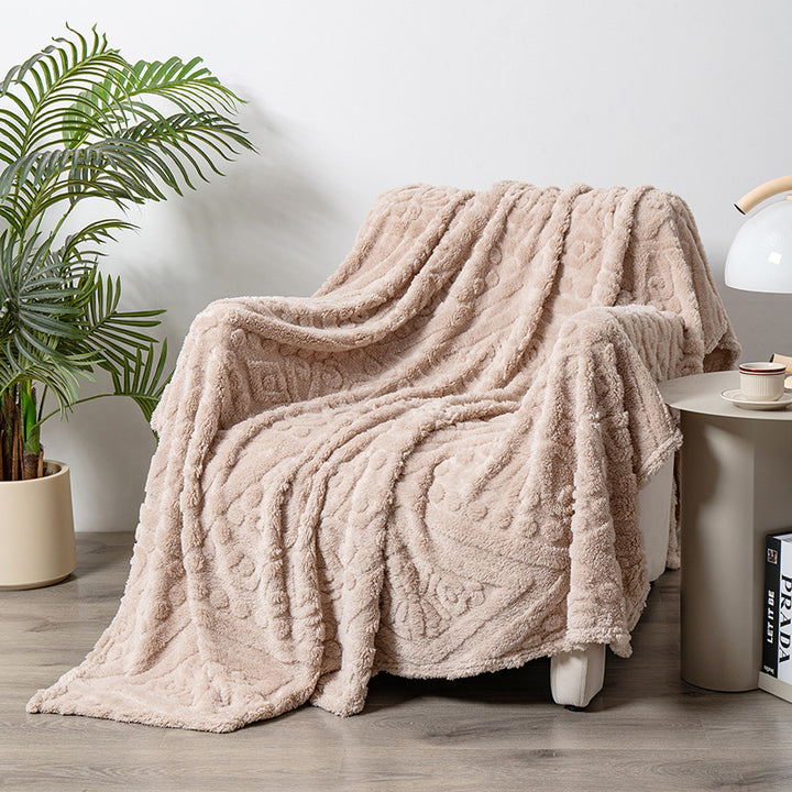 Gemütliche Plüsch-Wurfdecke