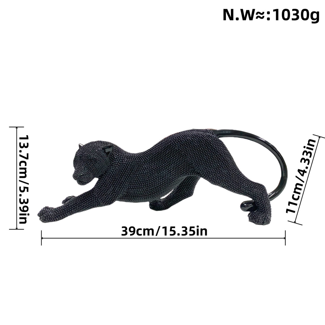 Elegante Dekofigur eines Panther Karnz