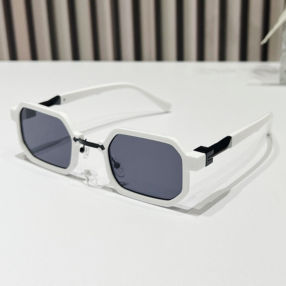 Moderne geometrische rechteckige Sonnenbrille Karnz