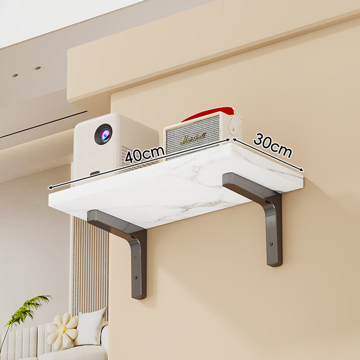 Wandmontierte schwebende Aufbewahrungse shelf mit Marmor-Effekt und Schwerlaststahlhaltern