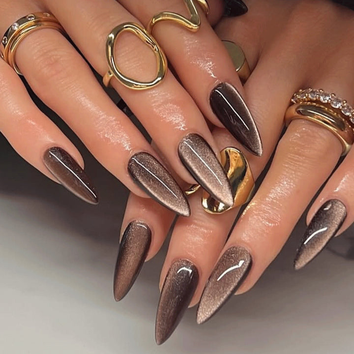 Glänzende Stiletto-Nageltipps