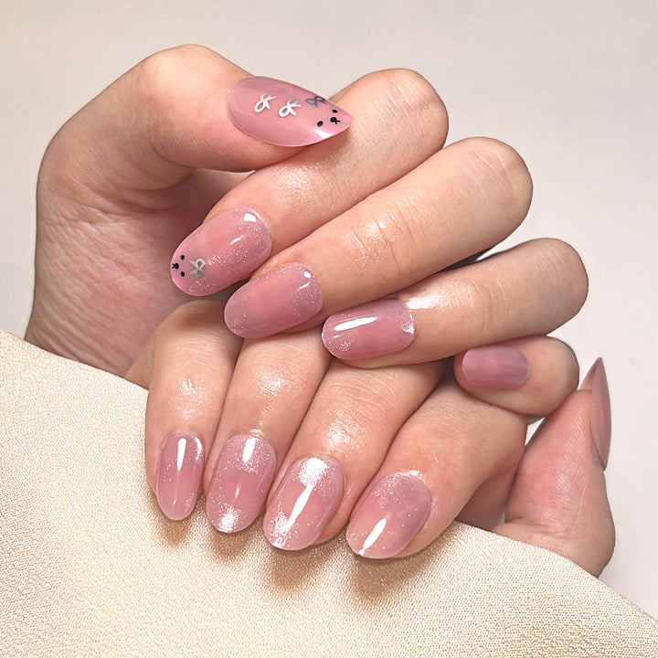 Künstliche Nagelkunst mit verspieltem Hasen-Design Karnz