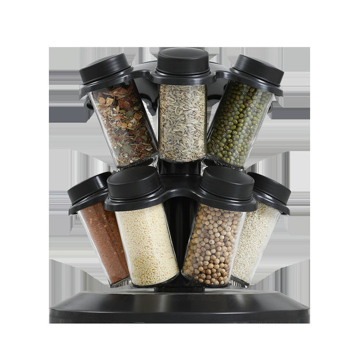 Rotating Eight-Jar Magnetic Spice Rack Carousel