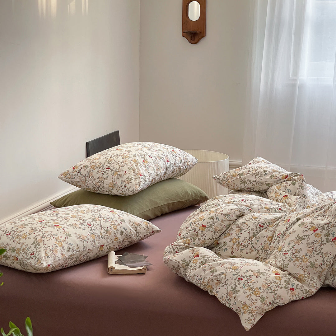 Polka Dot Baumwoll-Percale Bettwäsche Set mit Kissenbezügen