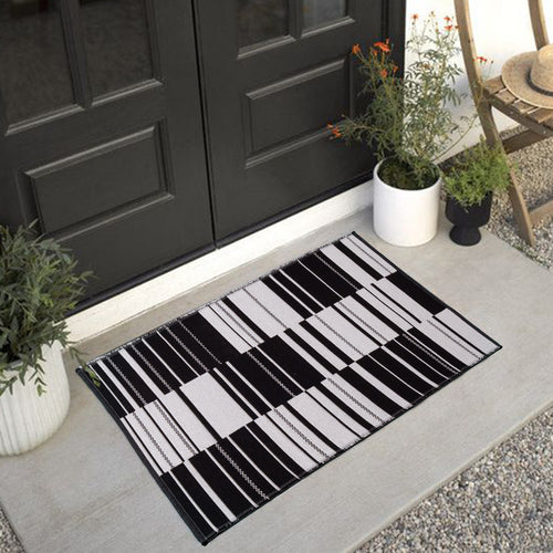 Abwaschbare Tischdecke mit kreisförmigem Retro-Print und PVC‑Beschichtung