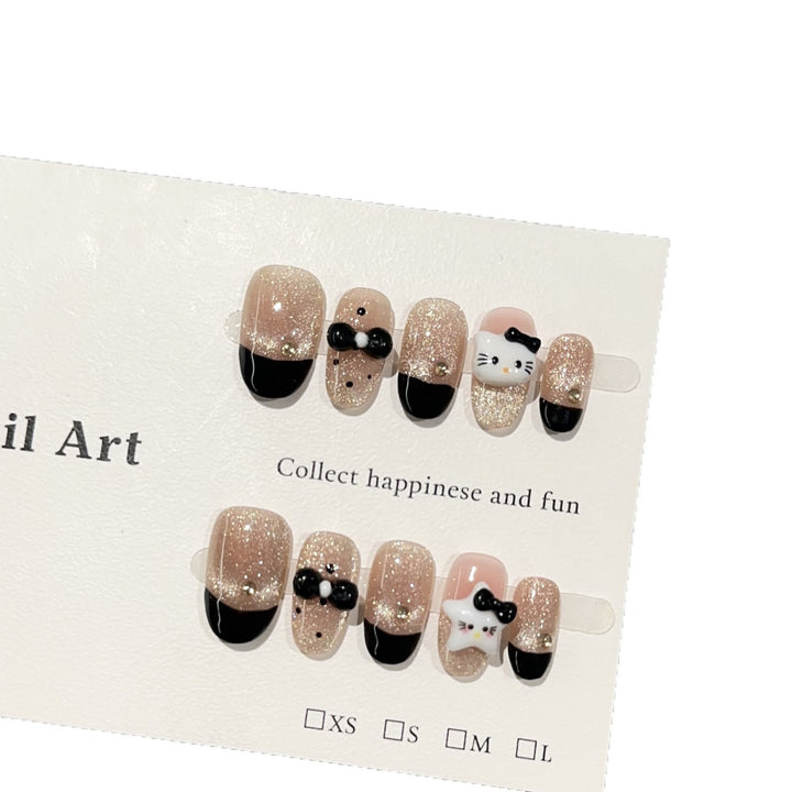 Kreatives Themen-Press-On-Nagelset