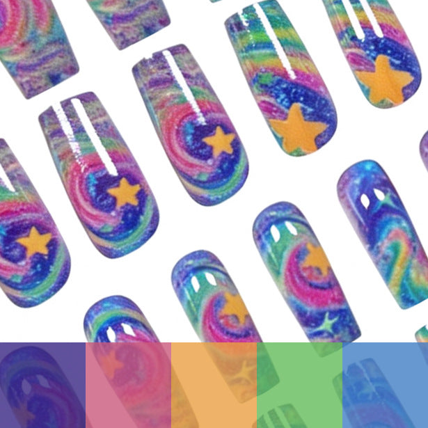 Künstlerische Glitzer-Nagelkunst-Erweiterungen Karnz