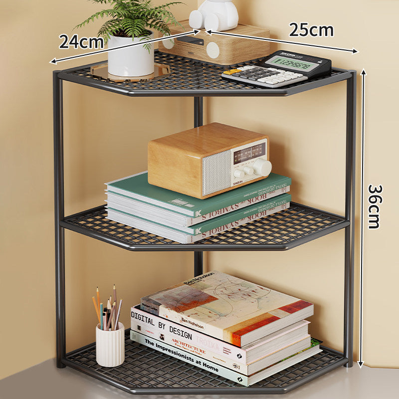 Dreifach-Eck-Metall-Mesh-Speicherregal für Badezimmer Küche Wohnzimmer