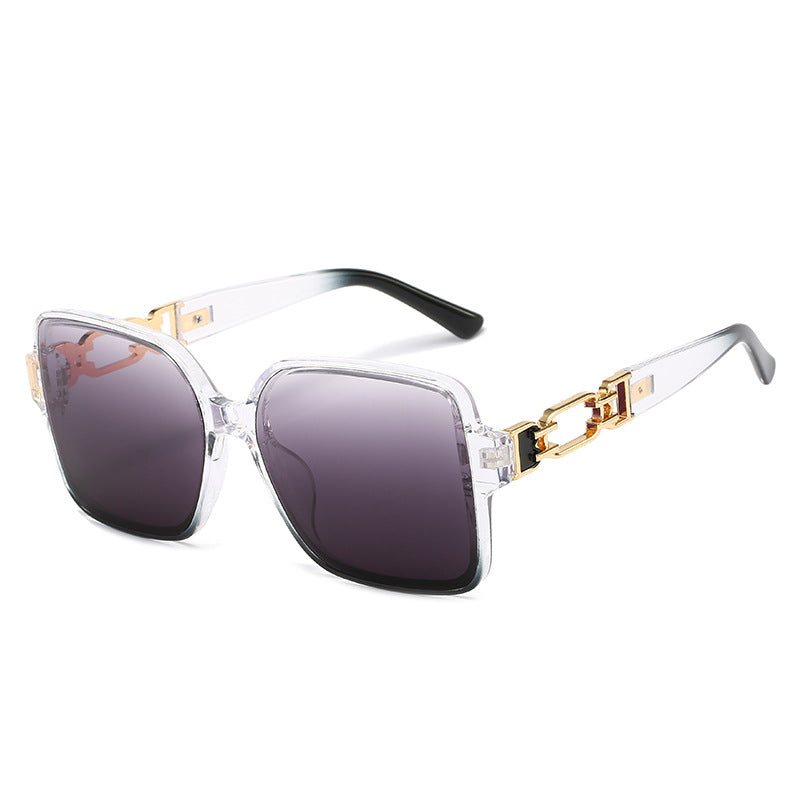 Damen stilvolle quadratische Sonnenbrille mit luxuriösem Schanierdesign Karnz