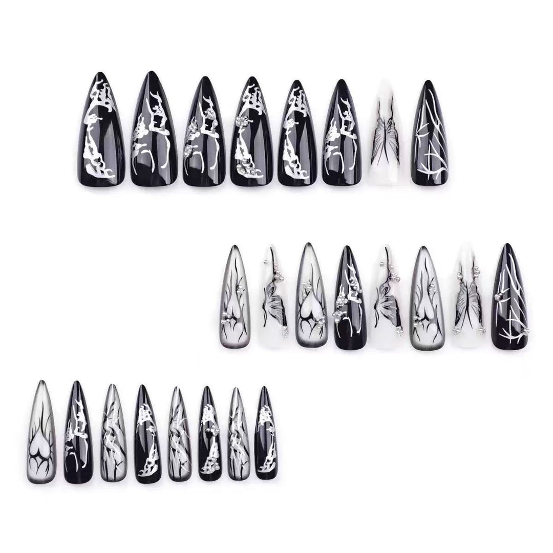 Künstlerische Stiletto-Nagelkunst